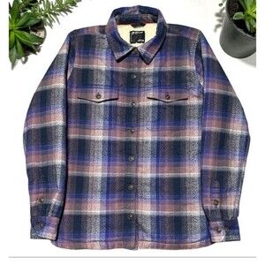 Marmot Jacket Women’s Medium Sherpa Lined Plaid Flannel Shacket Outdoor Hiking